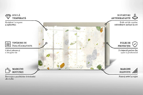 Protège plaque de cuisson Feuilles tombantes