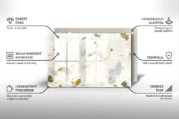 Protège plaque de cuisson Feuilles tombantes