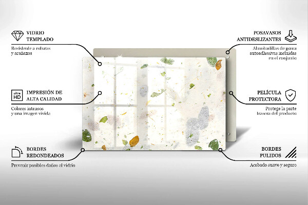Protège plaque de cuisson Feuilles tombantes