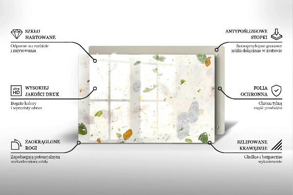 Protège plaque de cuisson Feuilles tombantes