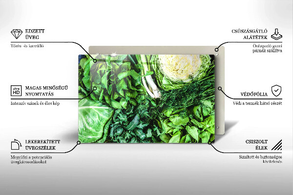 Protection pour plaque de cuisson Légumes verts