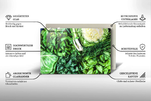 Protection pour plaque de cuisson Légumes verts