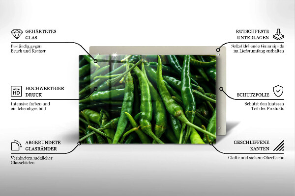 Protection pour plaque de cuisson Cosses de petits pois