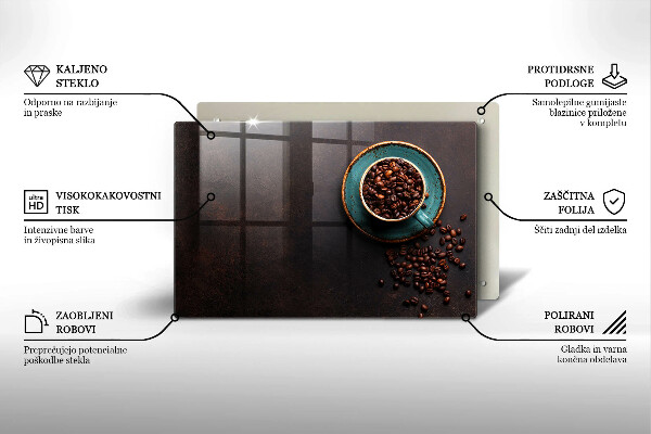 Protection pour plaque de cuisson Une tasse de grains de café