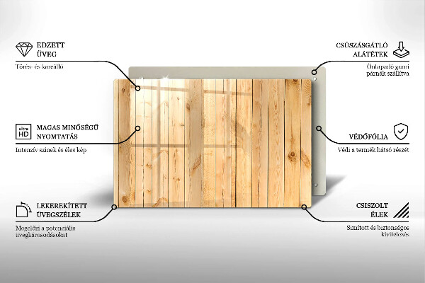 Protection pour plaque de cuisson Planches de bois délicates