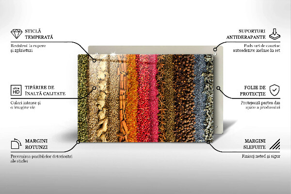 Protection pour plaque de cuisson Épices colorées