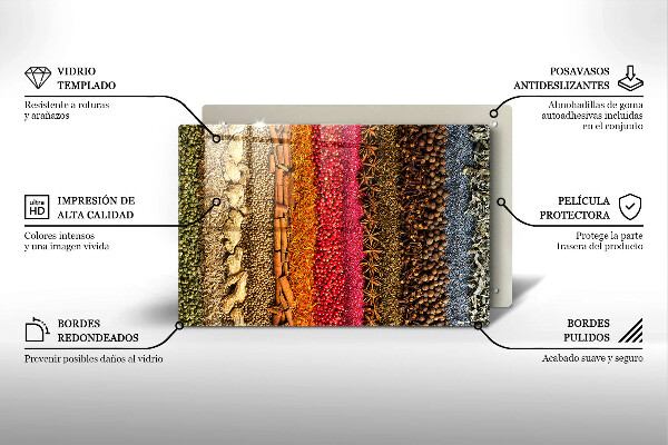 Protection pour plaque de cuisson Épices colorées