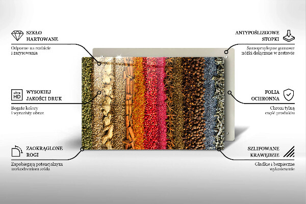 Protection pour plaque de cuisson Épices colorées