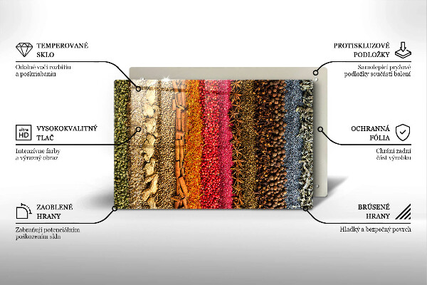 Protection pour plaque de cuisson Épices colorées