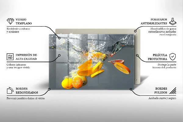 Protection pour plaque de cuisson Citrons dans l'eau