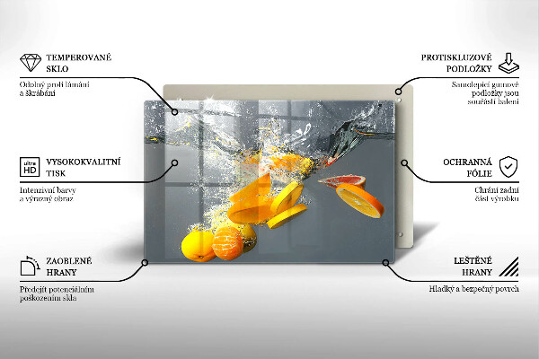 Protection pour plaque de cuisson Citrons dans l'eau