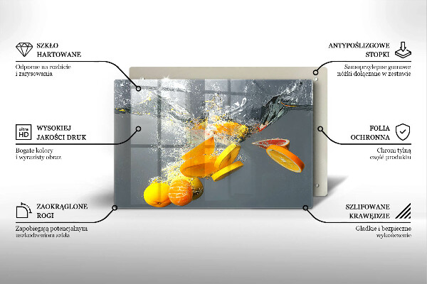 Protection pour plaque de cuisson Citrons dans l'eau