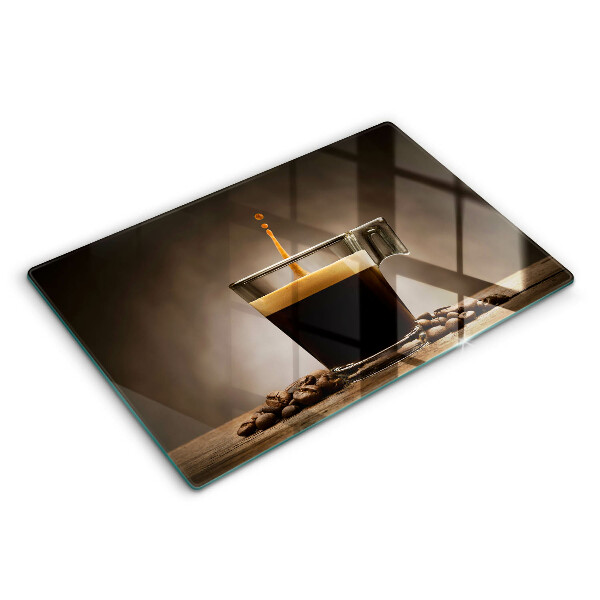 Protection pour plaque de cuisson Verre et grains de café