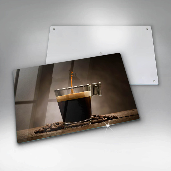 Protection pour plaque de cuisson Verre et grains de café