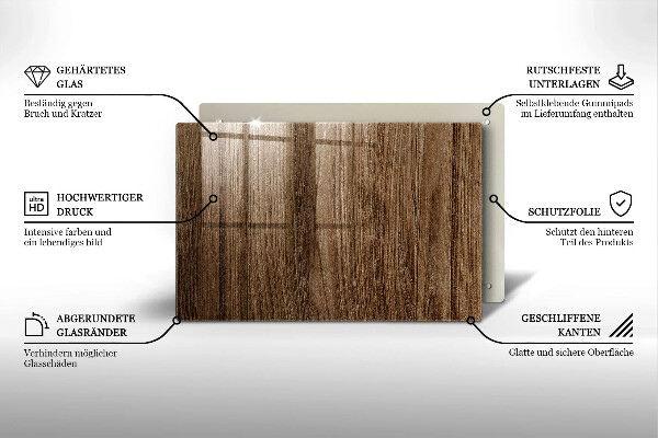 Protection pour plaque de cuisson Texture du bois