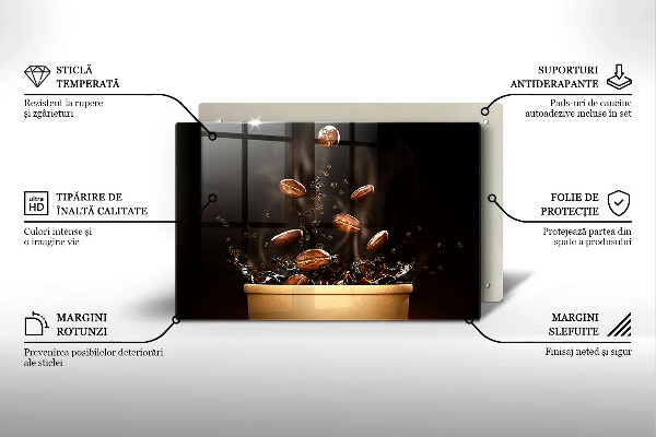 Protection pour plaque de cuisson Grains de café chauds