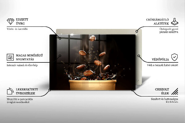 Protection pour plaque de cuisson Grains de café chauds