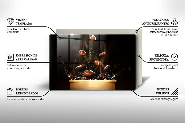 Protection pour plaque de cuisson Grains de café chauds