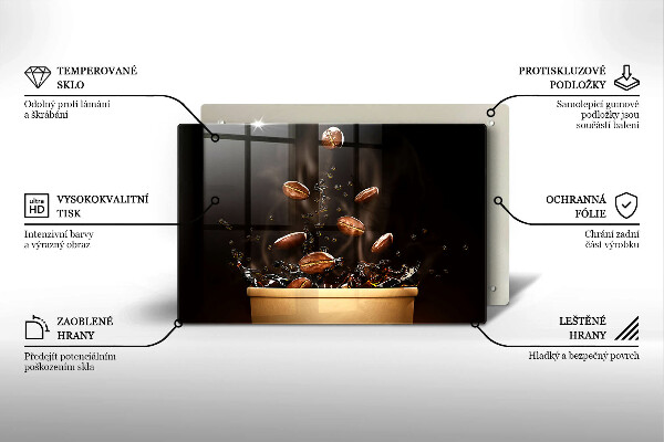 Protection pour plaque de cuisson Grains de café chauds