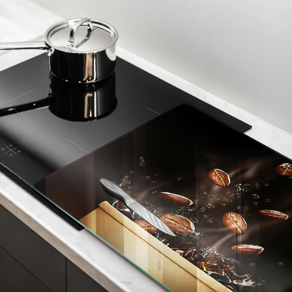 Protection pour plaque de cuisson Grains de café chauds