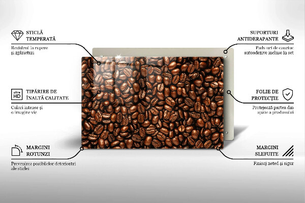 Protection pour plaque de cuisson Grains de café