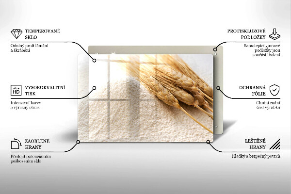 Protection pour plaque de cuisson Farine et épis de céréales