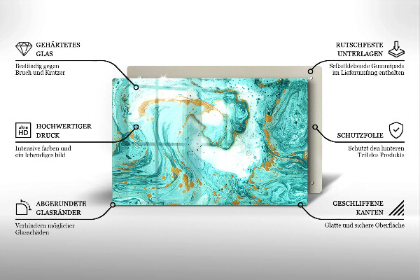 Protection pour plaque de cuisson Abstraction bleue