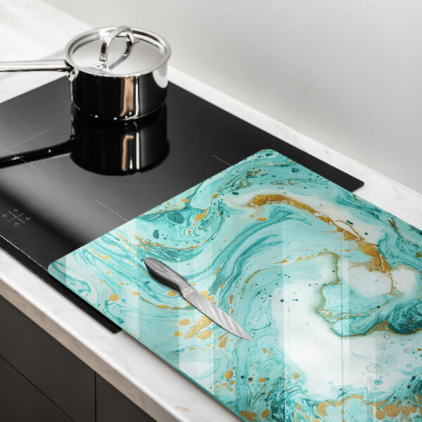 Protection pour plaque de cuisson Abstraction bleue