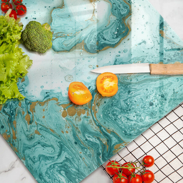 Protection pour plaque de cuisson Abstraction bleue