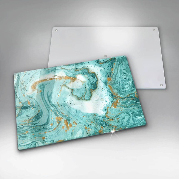 Protection pour plaque de cuisson Abstraction bleue