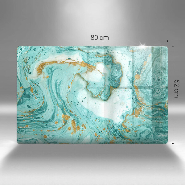 Protection pour plaque de cuisson Abstraction bleue