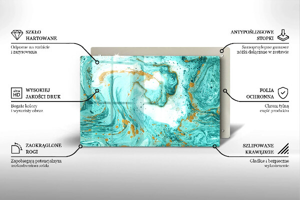 Protection pour plaque de cuisson Abstraction bleue