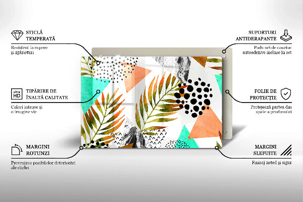 Protège plaque de cuisson Modèle de feuilles de bohème