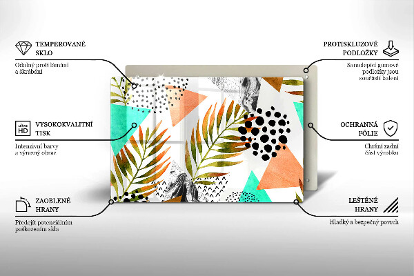 Protège plaque de cuisson Modèle de feuilles de bohème