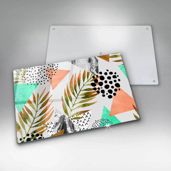 Protège plaque de cuisson Modèle de feuilles de bohème