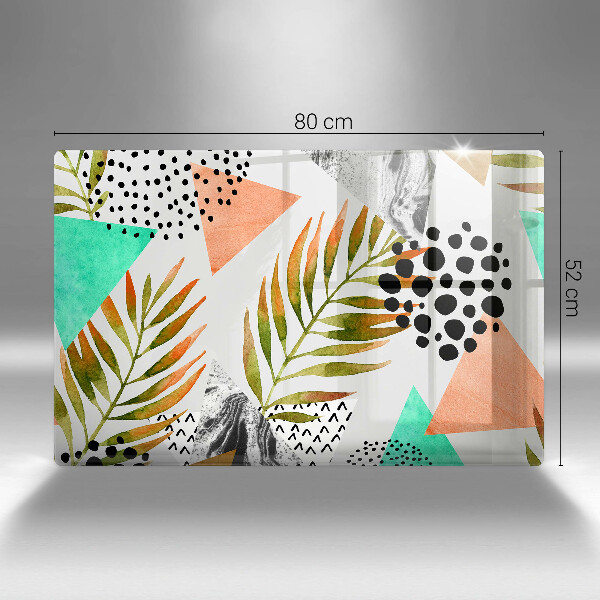 Protège plaque de cuisson Modèle de feuilles de bohème