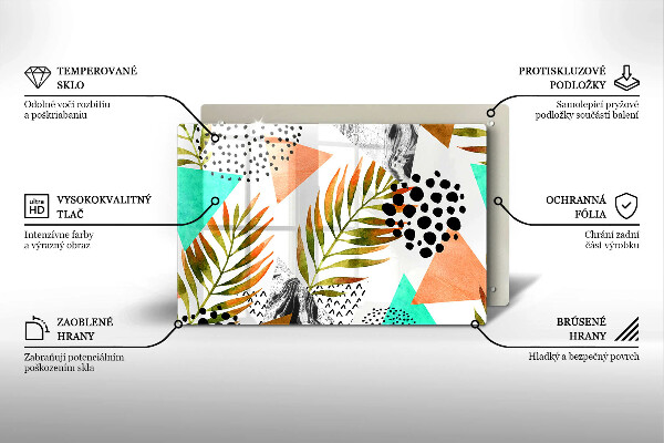 Protège plaque de cuisson Modèle de feuilles de bohème