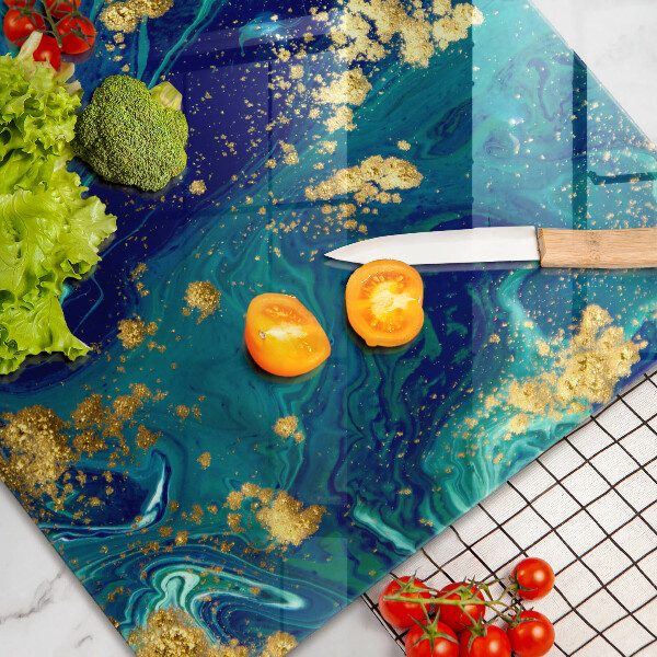 Protège plaque de cuisson Abstraction avec de l'or