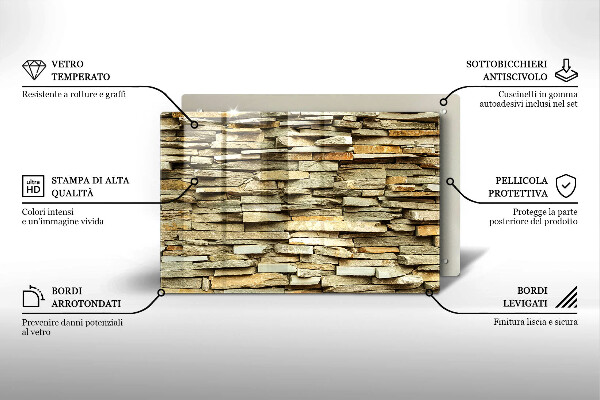Protège plaque de cuisson Pierres décoratives