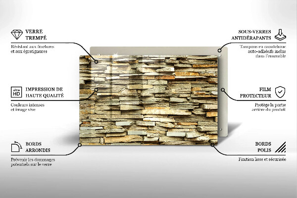 Protège plaque de cuisson Pierres décoratives