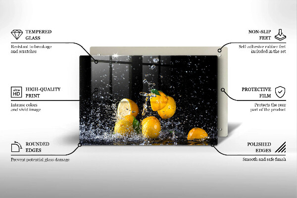Protège plaque de cuisson Fruit de citron juteux