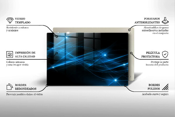 Protège plaque de cuisson Fumée bleue abstraite