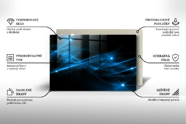 Protège plaque de cuisson Fumée bleue abstraite