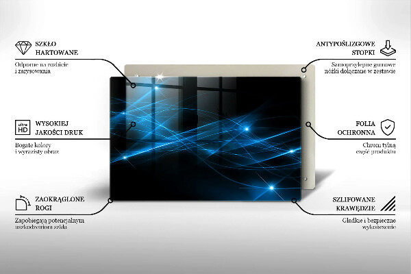 Protège plaque de cuisson Fumée bleue abstraite