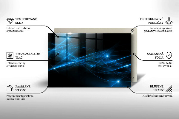 Protège plaque de cuisson Fumée bleue abstraite