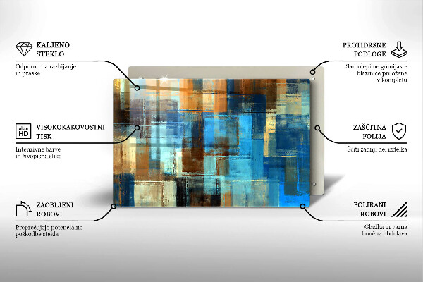Protège plaque de cuisson Fond peint