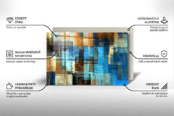 Protège plaque de cuisson Fond peint