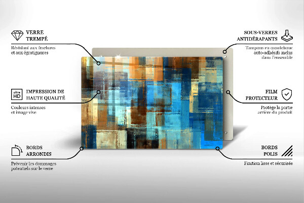 Protège plaque de cuisson Fond peint