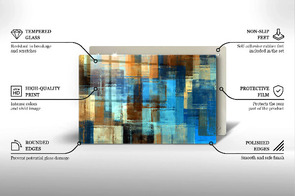 Protège plaque de cuisson Fond peint