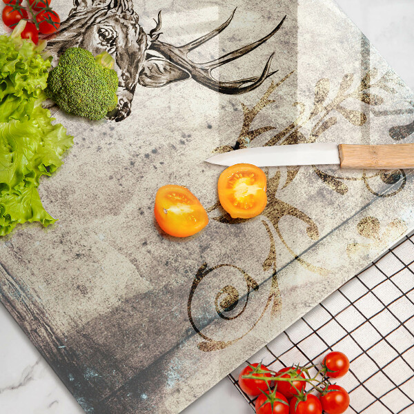 Protège plaque de cuisson Illustration d'animaux de cerf